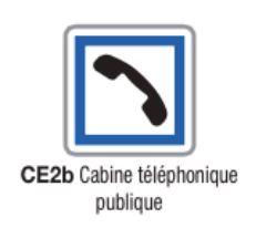 Panneau de signalisation d'indication  type ce2b_0