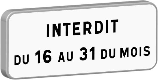 Panonceaux Taliasign M classe 2 Indications Permanentes - PNPTLGLV2M6B2-TL07_0
