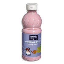 PEINTURE ACRYLIQUE GLOSSY 500ML ROSE BONBON - LOT DE 2