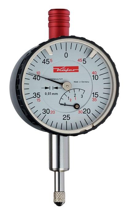 Petit comparateur KM4/5S 5 mm - lecture 0,01 mm - protection antichoc - étalonnage usine KÄFER_0