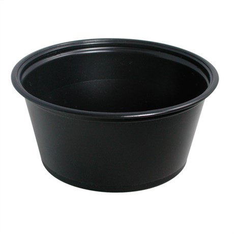 PETIT POT MICRO-ONDABLE 100 ML D.5.5/7.4X3.5 CM PP NOIR (VENDU PAR 2500)