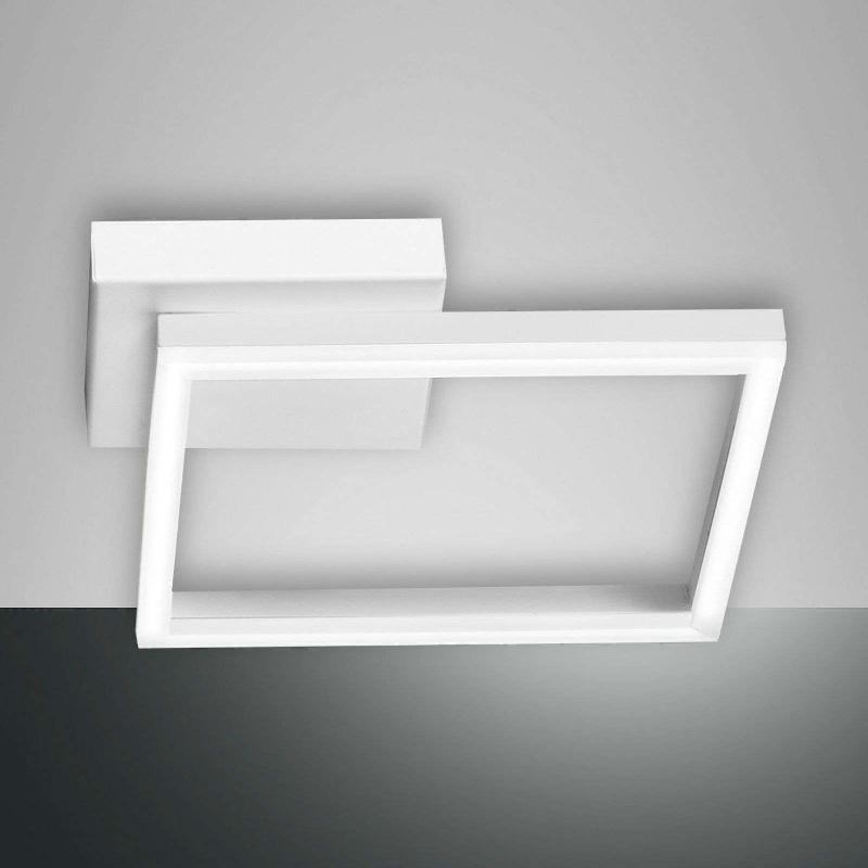 FABAS LUCE PLAFONNIER LED BARD, 27X27 CM, BLANC