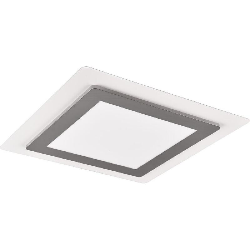 Plafonnier LED carré -  dimmable - CCT -nickel mat - Trio - Morgan - beige métal 4017807574395_0