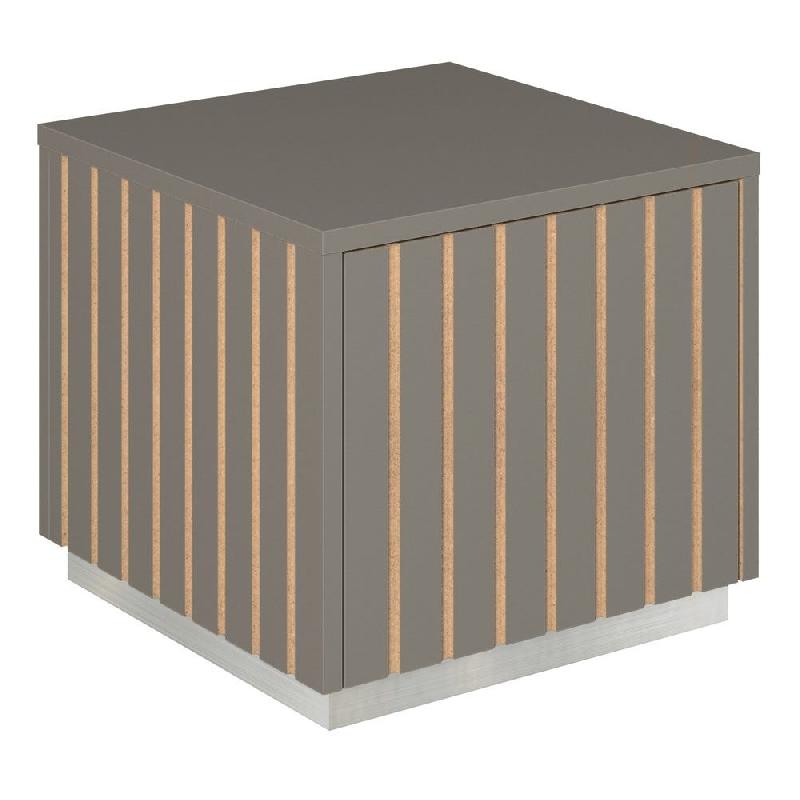 Podium 1 porte push-pull Vertigo T03 MDF naturel et anthracite 45x45x40cm_0