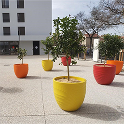 Pot léger en polyéthylène recyclable - Insensible au gel, à la chaleur et aux UV - AHO_0