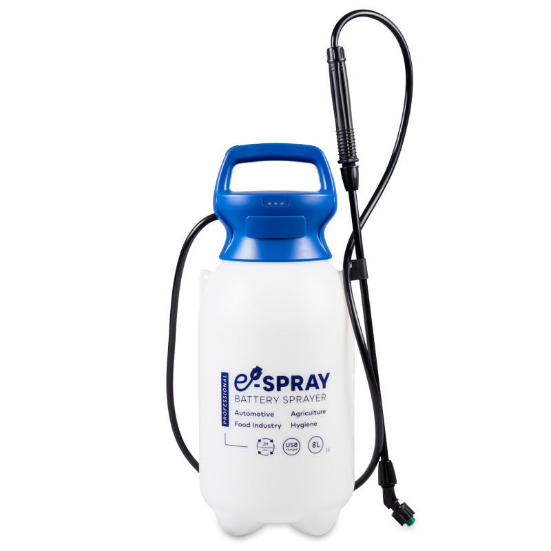Pulverisateur electrique e-spray joints epdm produits alcalins charge par cable usb 8litres_0