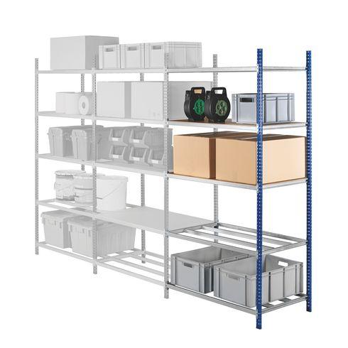 RAYONNAGES INDUSTRI’PRO ÉLÉMENT SUIVANT H 250 X L 102 X P 60 CM TÔLE D'ACIER GALVANISÉ BLEU