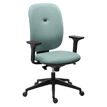 SIÈGE DE BUREAU ALAIA DOSSIER TISSU + PAIRE D'ACCOUDOIRS 1D - VERT