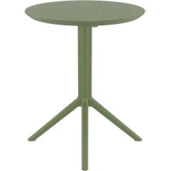 Siesta Exclusive Lot de 2 tables d’extérieur rondes pliantes de 60 cm Sky Table Vert - vert plastique polypropylène SP-SI-121OG_0
