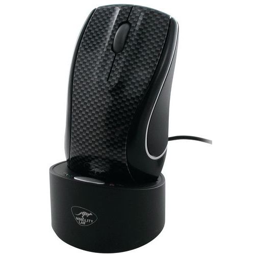 SOURIS SANS FIL RECHARGEABLE FINITION CARBON - NOIR - MOBILITY LAB