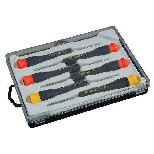STANLEY 1 JEU DE 6 MICRO TOURNEVIS FENTE ET PH - STANLEY