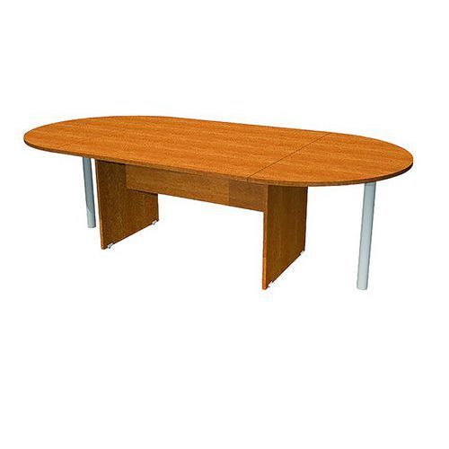 TABLE DE RÉUNION OVALE PIEDS RENFORT MÉTAL FAST - AULNE