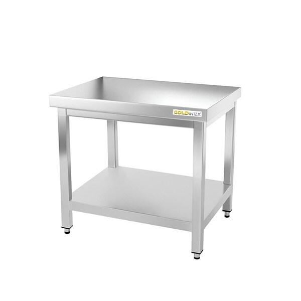 Table de travail en inox soubassement 500 x 500 mm PREMIUM / GOLDINOX - inox 3701770803866_0