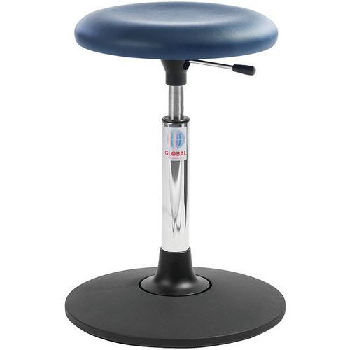 TABOURET SWAY BETA - IMITATION CUIR - BAS - BLEU - GLOBAL PROFESSIONAL SEATING
