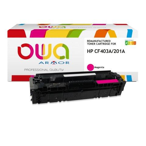 TONER REMANUFACTURÉ OWA - STANDARD - MAGENTA - POUR HP CF403A - TONER COMPATIBLE