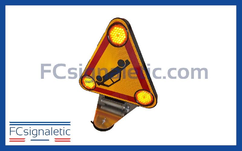 Triangle Triflash AK31 autonome magnétique 500 mm 2 faces classe 2 LEDWORK LWK0560-AK31_0