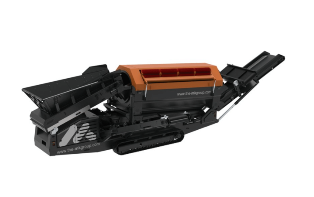 Trommel mobile de recyclage sur chenille hybride à usage intensif, diesel-électrique - mk - ts620t_0