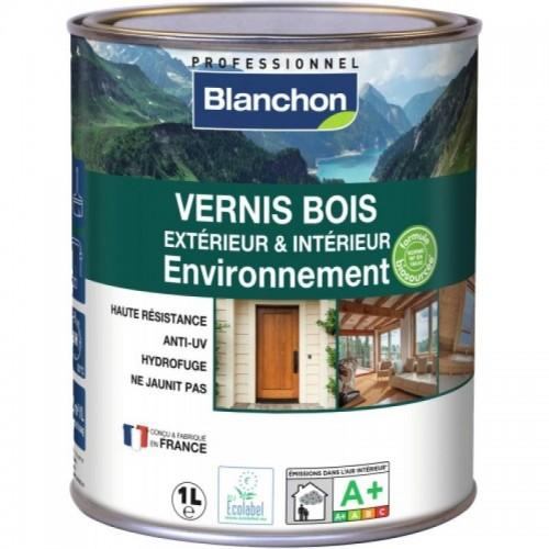 VERNIS BOIS INT/EXT ENVIRONNEMENT - INCOLORE MAT - 1L BLANCHON