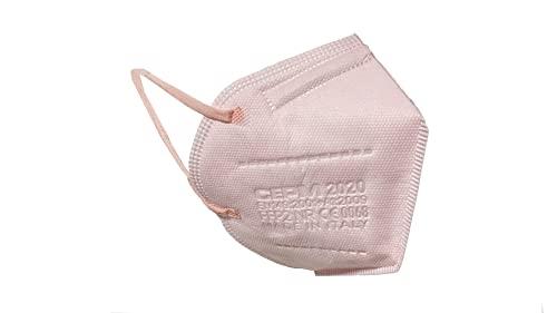 GIMA CEPM Comfymask - Masque filtrant FFP2 NR, 5 couches, certifié CE, fabriqué en Italie, couleur rose_0