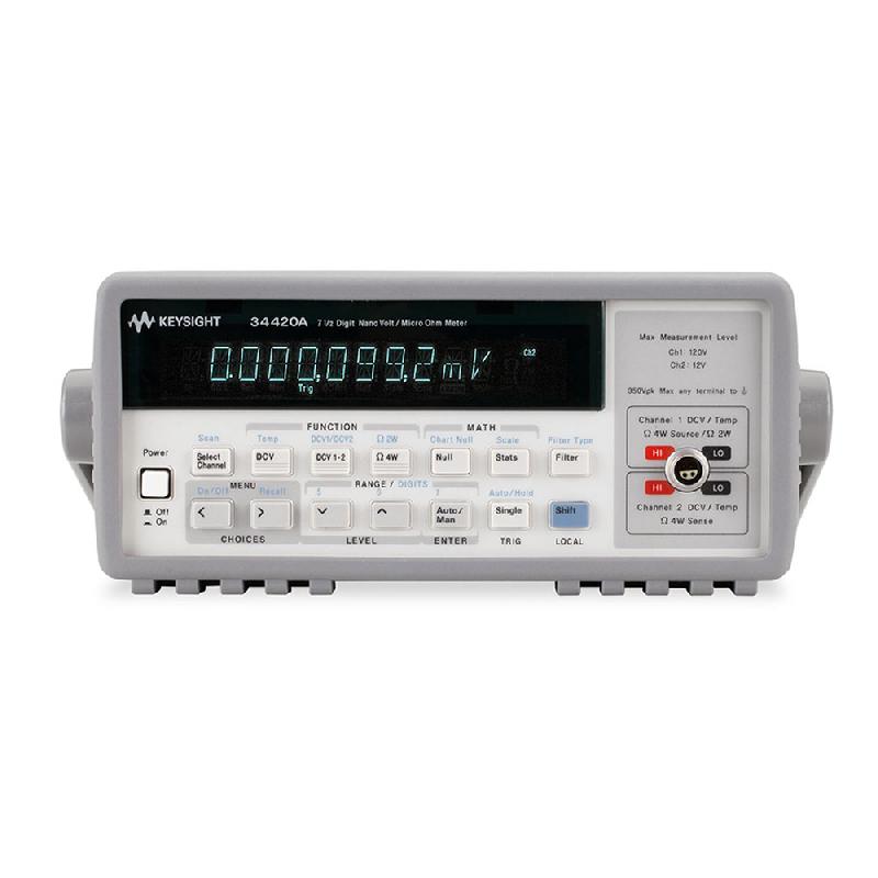 34420A - Micro-ohmmètre numérique de table 7,5 digits avec nanovoltmètre 100 pV et 100 nΩ - Marque KEYSIGHT_0
