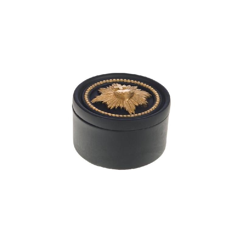 Boite Ex Voto noire -  Rond Résine Amadeus 12x12 cm - noir matière synthétique 3520071973265_0