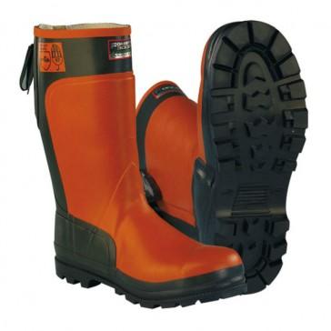 Bottes forestières CH004 Lumberjack vert/orange T45 - étanches, semelle antidérapante et anti-perforation, coquille acier_0