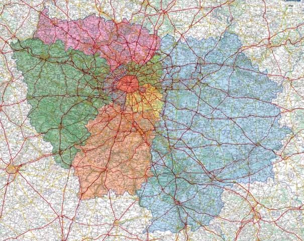 Carte routière murale de la France souple ou magnétique