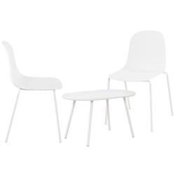 CLP Ensemble de 2 sièges Veldin Blanc - blanc plastique 326230_0