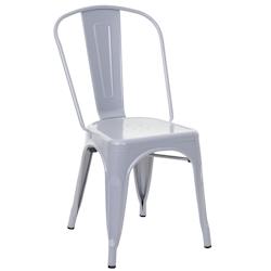 Décoshop26 - Chaise de salle à manger style industriel factory métal gris 04_0002027 - gris 3000541332698_0