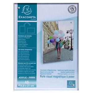 Exacompta Présentoir de document avec fermeture magnétique A5 Cristal - Transparent - lot de 5_0