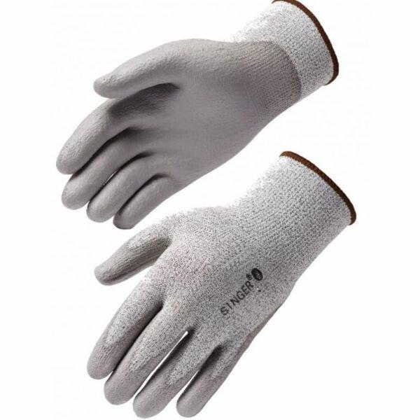 Gants tricoté enduit gris_0