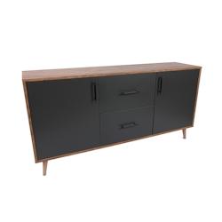 Krosi Decor Buffet 2 portes 2 tiroirs en aggloméré Cordoba Hanah Home - gris Bois manufacturé 854KLN3907_0