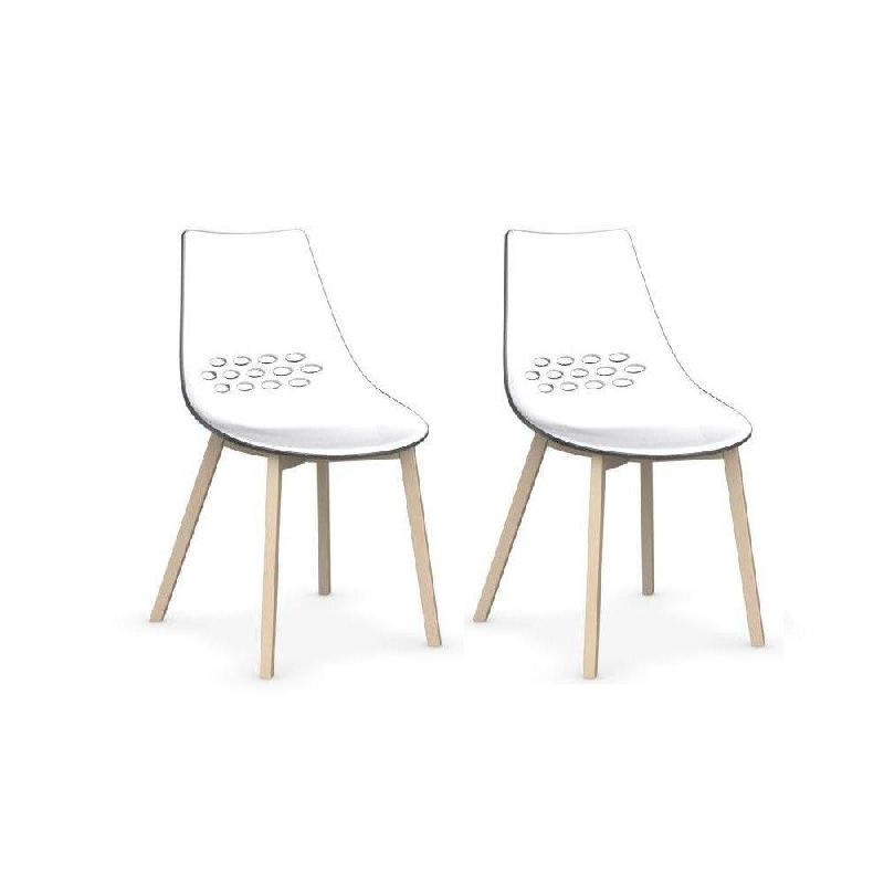 LOT DE 2 CHAISES JAM W  TRANSPARENT PIÉTEMENT HÊTRE BLANCHI_0