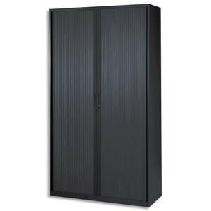 Mt international armoire haute monobloc corps et rideau noir - dimensions : l100 x h198 x p43 cm_0