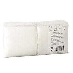 Starpak 500 Serviettes, 1 pli pliage 1/4 32 cm x 32 cm blanc - blanc papier 4250065992833_0