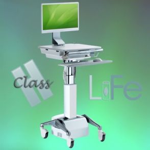 Chariot informatique - PC Cart Plus H Class LD alimenté Life - Ergonoflex - 44,45 kg - ajustable et hygiénique_0