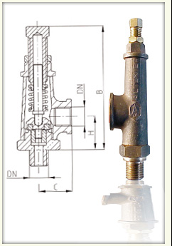Soupape de sûreté à ressort - Fluides industriels - PN40 - Bronze CuSn5Zn5Pb5 - Réf. 381/281/181_0