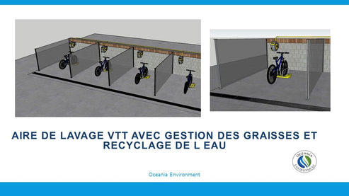 Station de lavage VTT - Aire fixe bétonnée avec recyclage de l'eau_0