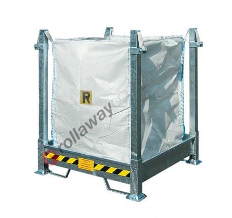 Support big bag en acier galvanisé amovible - l1070 x l1070 x h1350 mm - 1000 kg_0