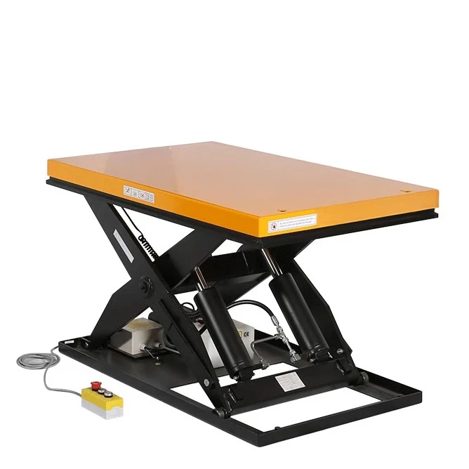 Table élévatrice électrique large - 2 tonnes - Plateau 1300x1000 mm - Hauteur max. 1010 mm_0