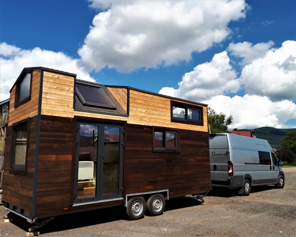 Tiny house Lugano Quadrapol 19,5 m² - avec mezzanine, toit en bac acier et cuisine en chêne massif_0