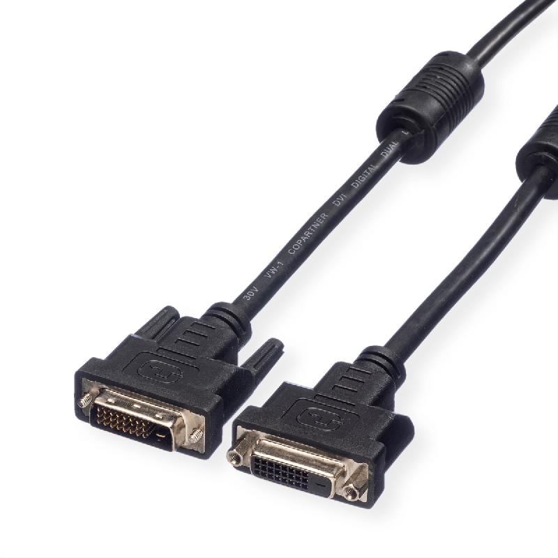 VALUE Câble DVI, DVI M-F, (24+1) dual link, 2 m_0