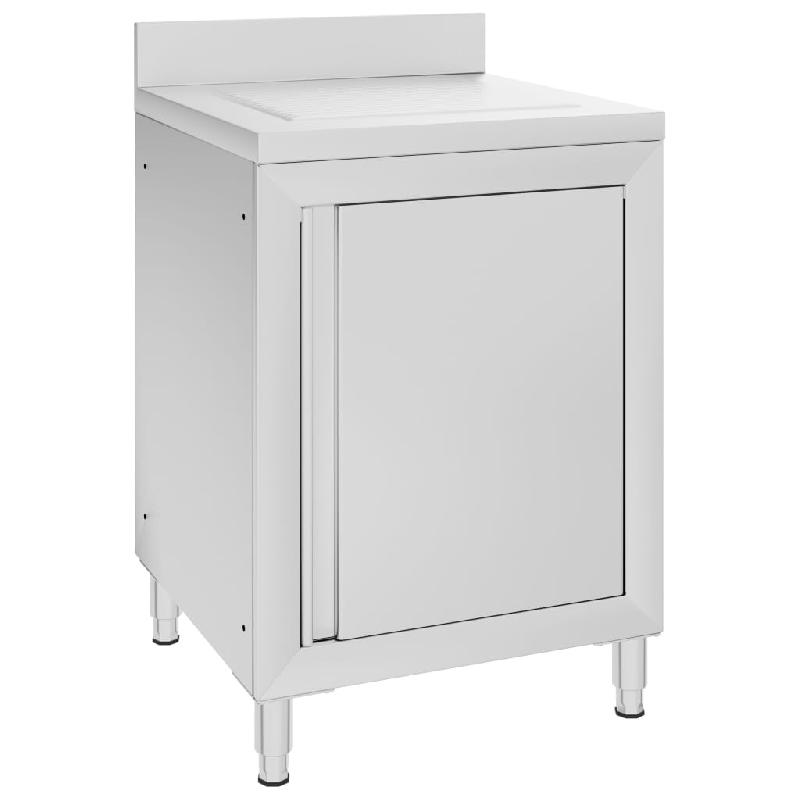 Vidaxl armoire de cuisine commerciale avec égouttoir acier inoxydable 147228_0