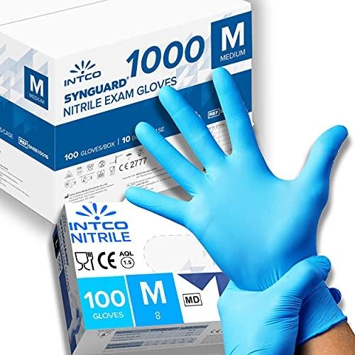 1000 GANTS EN NITRILE SANS POUDRE, SANS LATEX, HYPOALLERGÉNIQUES, CERT_0