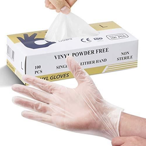SPLASHES & SPILLS - Gants jetables non médicaux en vinyle - Taille L - Sans latex - Lot de 100_0
