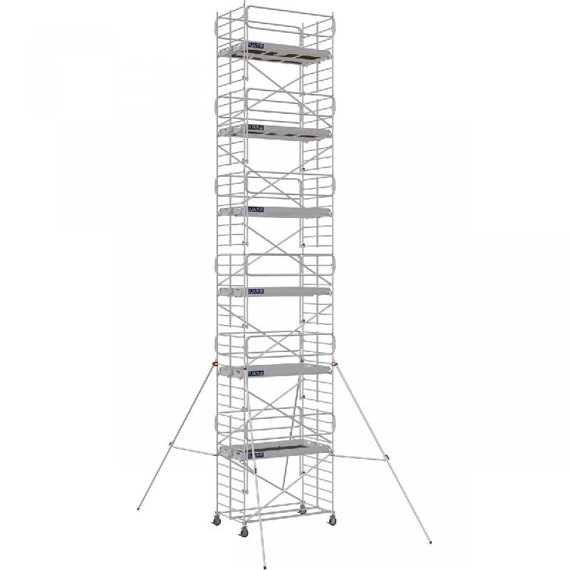 Échafaudage roulant aluminium DOCKER 150 version garde-corps EXMDS - Hauteur de travail : 13,90 m - DUARIB - 7225122_0