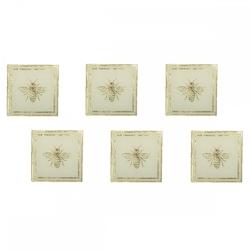 Aulica Set De 6 Dessous De Verre Abeille - 227001_0