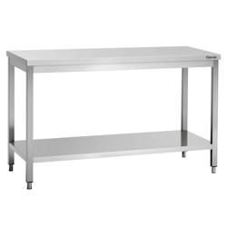 Bartscher Table de travail en acier inoxydable avec étagère | 700 mm de profondeur | 850 mm de hauteur - BAR-307187_0
