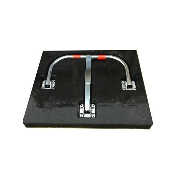 Base caoutchouc pour barrière de parking - À sceller - Idéal pour amortir les chocs - Marque Rolléco_0