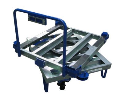 Base roulante ergonomique à plateau rotatif 360° - Manutention de palettes et caisses grillagées - Charge jusqu'à 900 kg_0